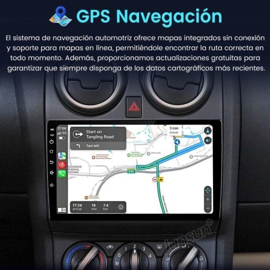 Autoradio JUNSUN Android 15 2+64GB Carplay GPS WiFi Nissan Qashqai J10
