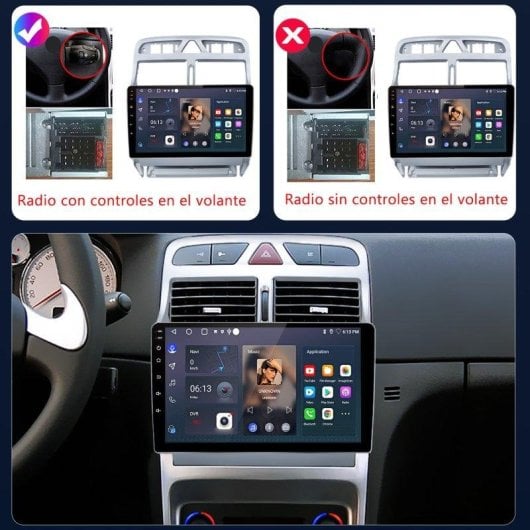 Autoradio JUNSUN Peugeot 307 8-core Android 15 CarPlay