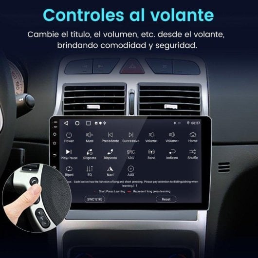 Autoradio JUNSUN Peugeot 307 8-core Android 15 CarPlay