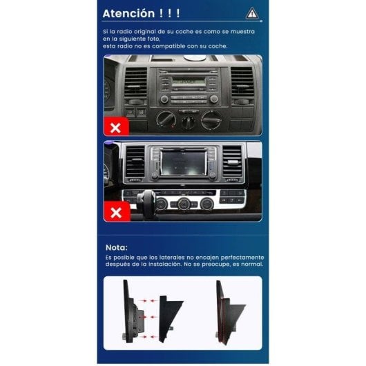 Autoradio JUNSUN 8-core 4+64GB Carplay Android Auto GPS VW T5 Multivan