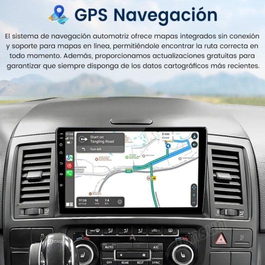 Autoradio JUNSUN 8-core 4+64GB Carplay Android Auto GPS VW T5 Multivan
