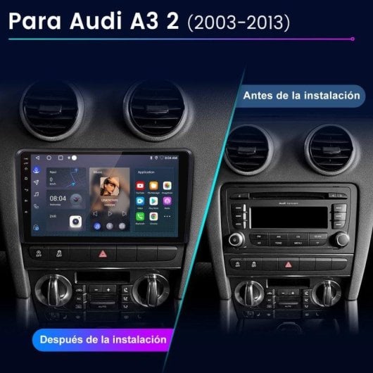 Autoradio JUNSUN Audi A3 8-Core 4+64GB CarPlay Android Auto
