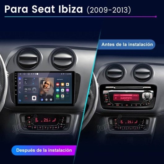 Autoradio 9" JUNSUN Android 15 CarPlay Android Auto GPS Seat Ibiza