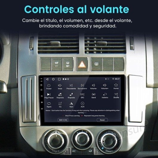 Autoradio JUNSUN VW Polo Carplay Android 15 2+64GB