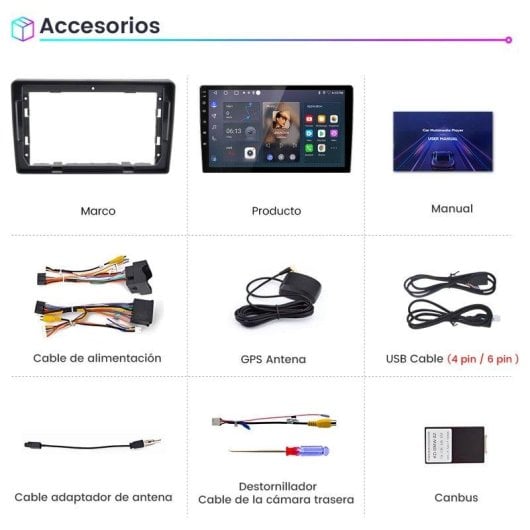 Autoradio JUNSUN VW Polo Carplay Android 15 2+64GB