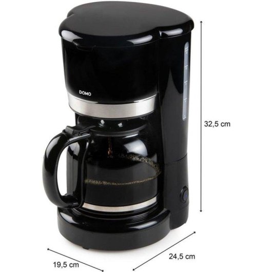 Máquina de café de filtro Domo DO1141K 900 W 1,5 L 12 xícaras filtro permanente