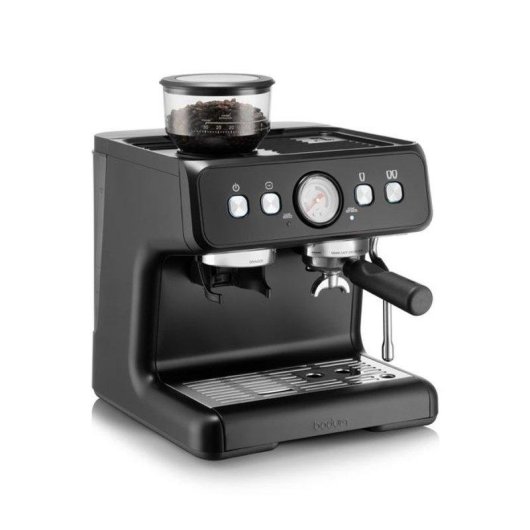 Cafetière expresso Bodum Bistro Noir compacte avec vapeur et chauffe-tasses