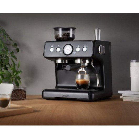 Cafetière expresso Bodum Bistro Noir compacte avec vapeur et chauffe-tasses