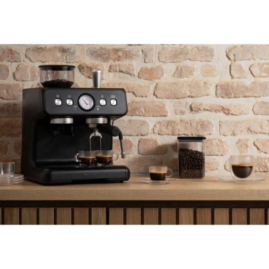 Cafetière expresso Bodum Bistro Noir compacte avec vapeur et chauffe-tasses