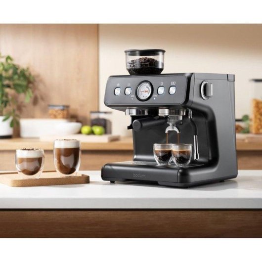 Cafetière expresso Bodum Bistro Noir compacte avec vapeur et chauffe-tasses
