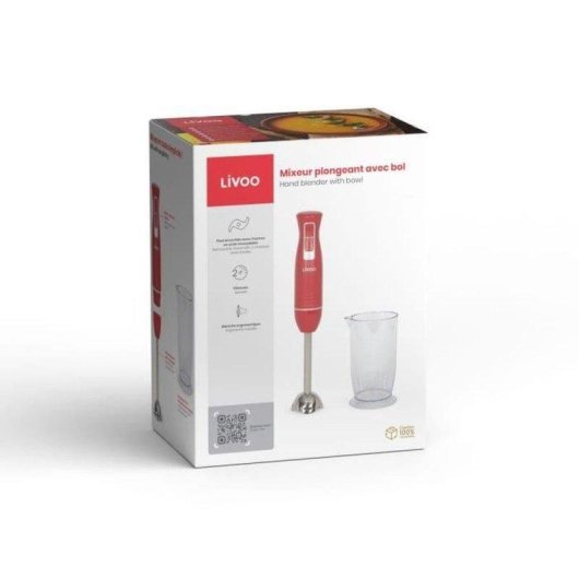Batedora de Imersao Livoo DOP245R 400 W