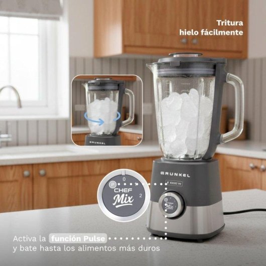 Batidora de vaso Grunkel Bat-1000adv 1000W Jarra 1,5L 6 Cuchillas