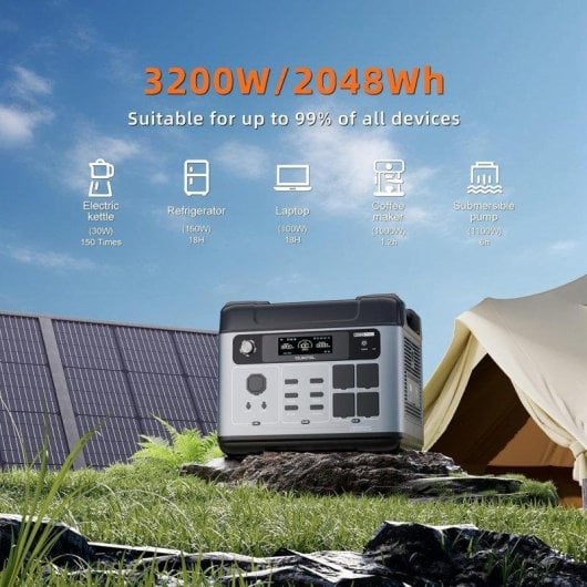 Estación de energía Oukitel P2001 Pro 2048Wh 13 puertos LiFePO4 Carga rápida App control