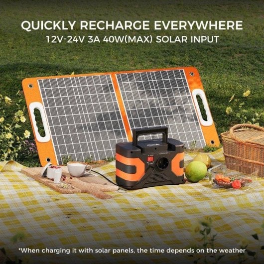Estação de energia Flashfish Ea200 166Wh 1 AC 3 USB 2 DC Bateria Li-ion Carregador solar