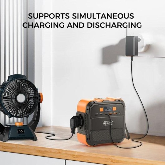 Estação de energia Flashfish A101 98Wh 6 portas 120W Bateria Li-ion Lanterna SOS