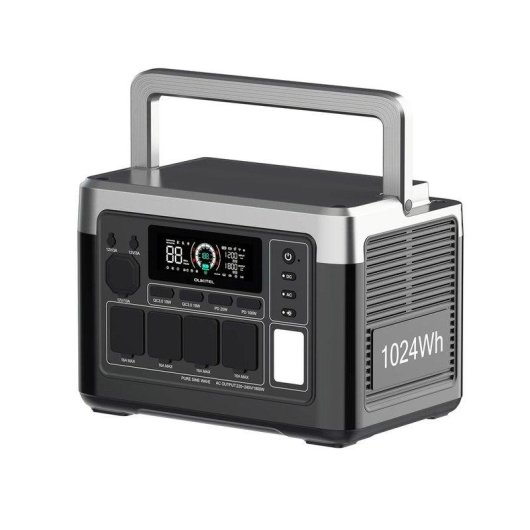 Estação de energia Oukitel P1000e Plus 1024Wh 1800W 1 porta AC Bateria LiFePO4 App