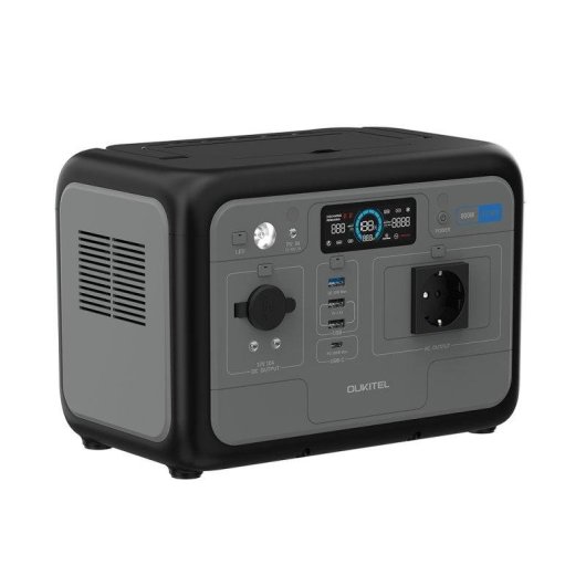 Stazione di energia Oukitel P800e 512Wh 2 porte AC 4 porte USB Batteria LiFePO4