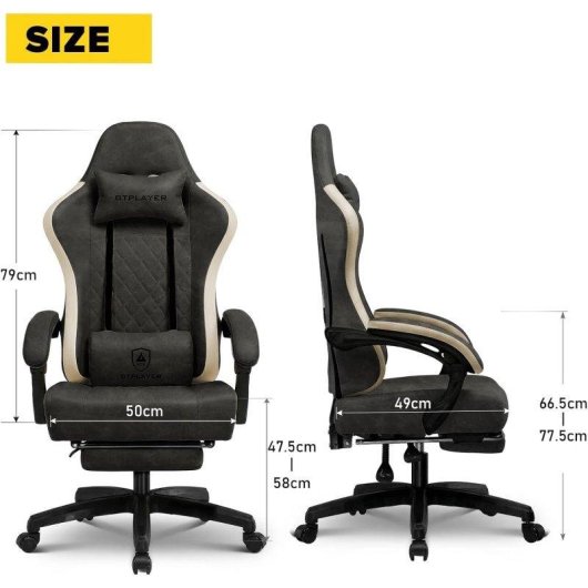 Sedia Gaming GTPLAYER Ergonomica con Poggiapiedi