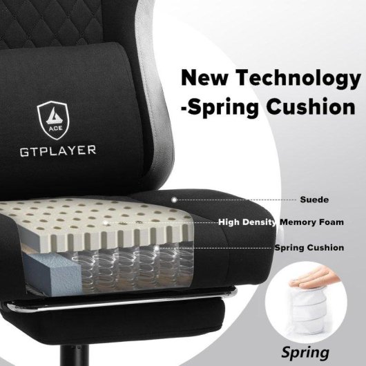 Silla gaming GTPLAYER Ergonómica con Apoyapiés y Muelles