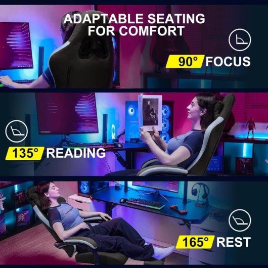Silla gaming GTPLAYER marrón con soporte lumbar, reposapiés y tejido transpirable