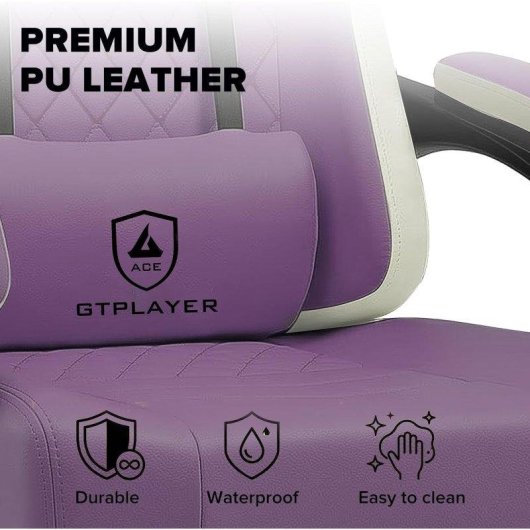 Sedia gaming ergonomica GTPLAYER con poggiapiedi, stile elegante
