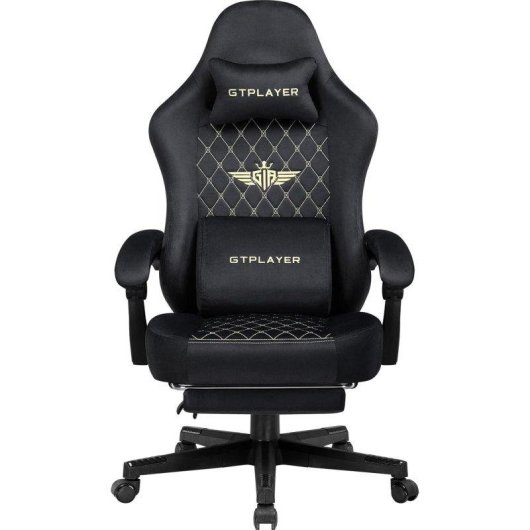 Silla gaming ergonómica GTPLAYER con asiento de muelle y reposapiés