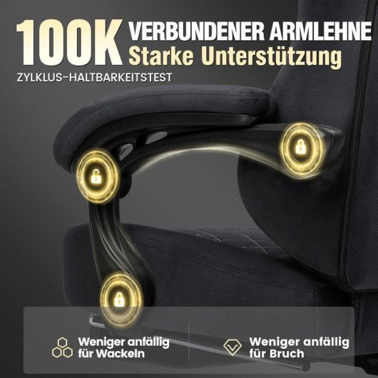 Silla gaming ergonómica GTPLAYER con asiento de muelle y reposapiés
