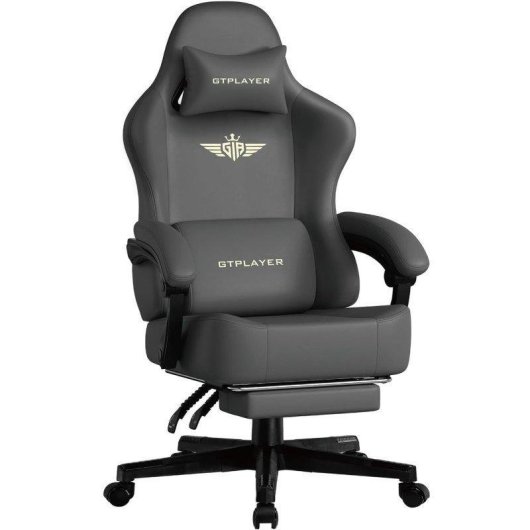 Cadeira gaming GTPLAYER Ergonomica 160 deg reclinável apoio de pés