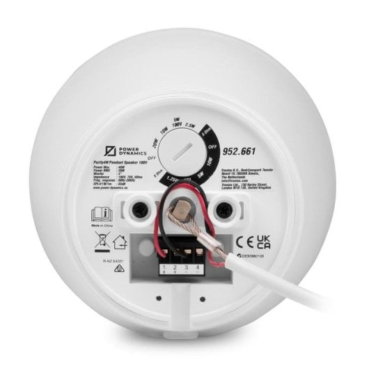 Altavoces Power Dynamics De 2 vías Alámbricos 20 W Blanco con montaje en techo