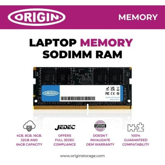 Mémoire RAM Origin Storage KVR52S42BS6K2-16-OS 16Go 2x8Go DDR5 5200MHz SO-DIMM