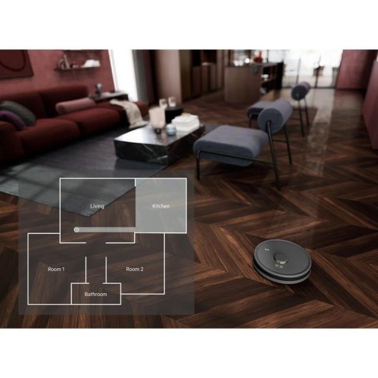 Aspirateur Robot AEG AR71HW1DG Navigation LiDAR Puissance 4000 Pa Contrôle Vocal