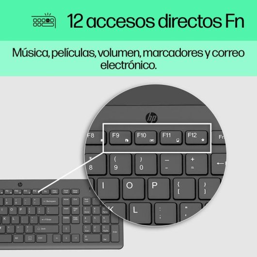 Teclado HP 150 alámbrico completo USB negro con cable de 1 m