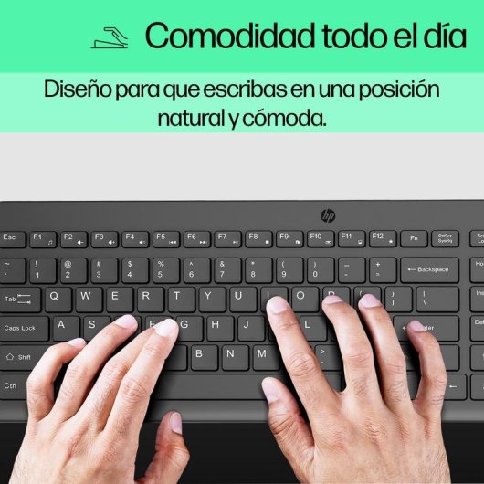 Teclado HP 150 alámbrico completo USB negro con cable de 1 m
