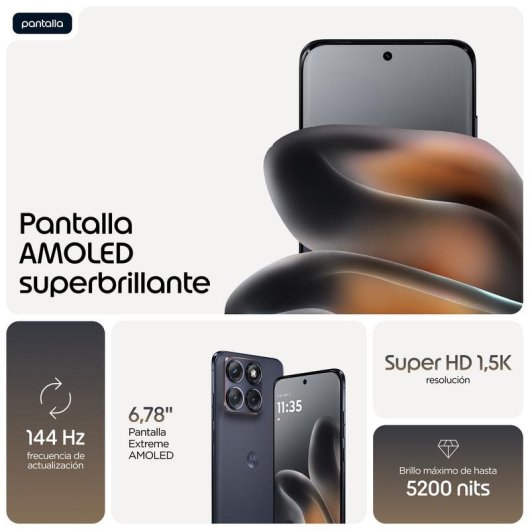 Motorola Edge 70 Fusion 5G 8GB 256GB 6,78" Schwarz AMOLED Display