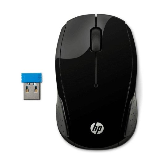 Rato HP 200 sem fios 2,4 GHz 1000 DPI Preto Ambidestro