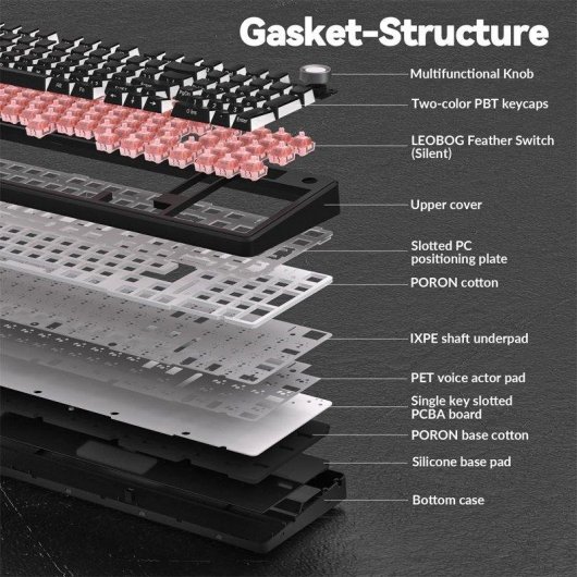 Teclado Aula F99 Pro mecánico inalámbrico silencioso RGB 96% compacto