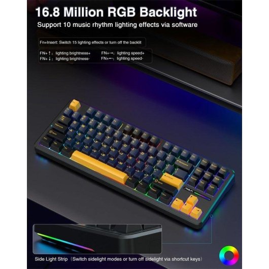Teclado Aula F87 mecánico wireless TKL RGB hot-swappable español