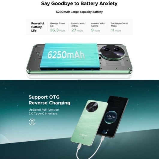 Doogee Note 59 Pro 5G 256GB 6GB 6,75" Negro NFC