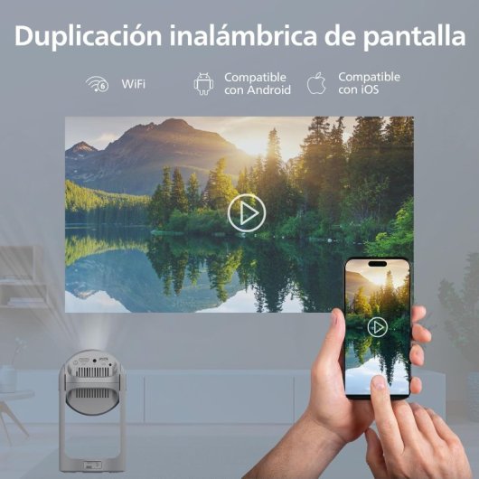 Projecteur Philips Neopix 156 Portable 720p 150 Lumens 60" LED LCD Wi-Fi Mirroring