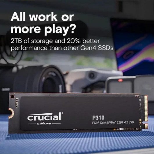 Disque Dur Crucial P310 2TB PCIe Gen4 NVMe M.2 2280 7100MB/s