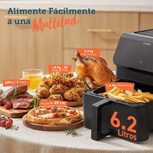 Freidora de aire Cosori Premium II Chef Edition 6,2 L 1700 W revestimiento cerámico