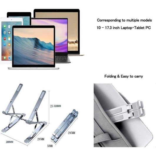 Support ordinateur portable ergonomique Dam Electronics Aluminium