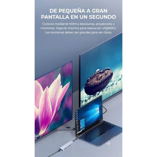 Hub USB-C Dam Electronics 7 en 1 – HDMI 4K60, PD 100W