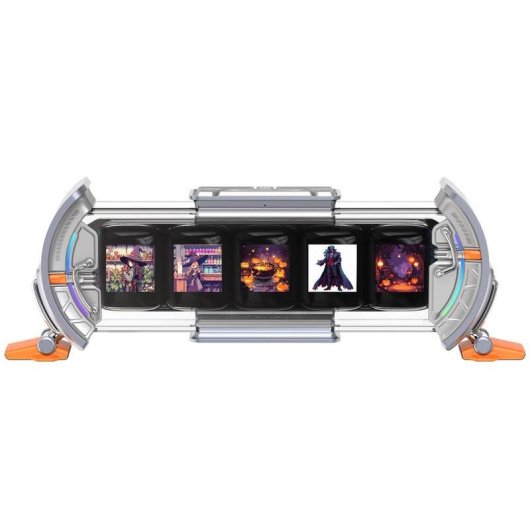 Horloge numerique Divoom Times Gate 5 ecrans IPS lumieres multicolores