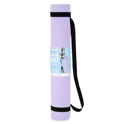Esterilla de yoga Spokey Mandala TPE antideslizante púrpura 183x61x0,4 cm