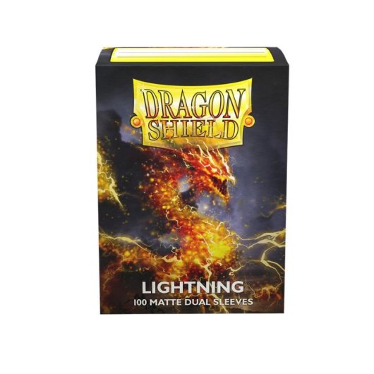Protege-cartes Asmodee Lightning Jaune 100 pieces