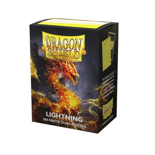Protege-cartes Asmodee Lightning Jaune 100 pieces