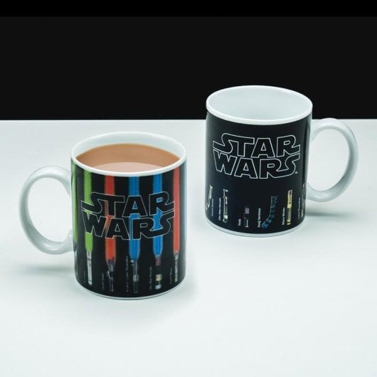 Taza Paladone PP3699SWV2 cerámica termosensible 0,3 L negra y blanca