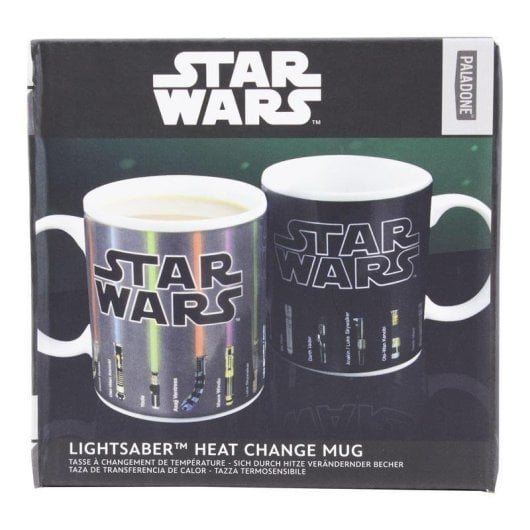 Taza Paladone PP3699SWV2 cerámica termosensible 0,3 L negra y blanca