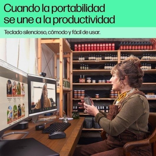 Tastiera HP 460 wireless Bluetooth multidispositivo con tastierino numerico nera